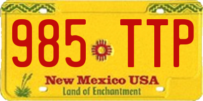 NM license plate 985TTP