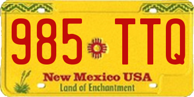 NM license plate 985TTQ
