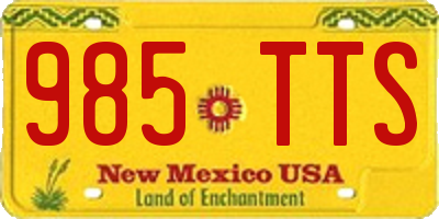 NM license plate 985TTS