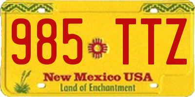 NM license plate 985TTZ