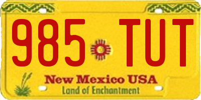 NM license plate 985TUT