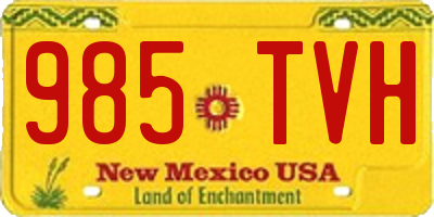 NM license plate 985TVH