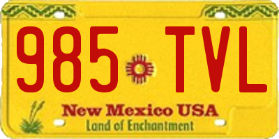 NM license plate 985TVL