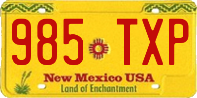 NM license plate 985TXP