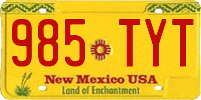 NM license plate 985TYT