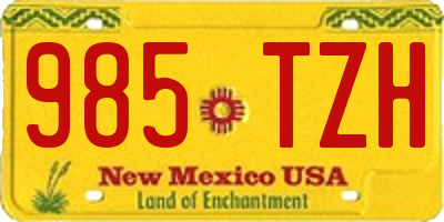 NM license plate 985TZH