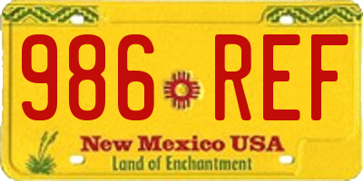 NM license plate 986REF