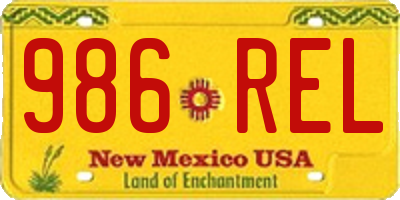 NM license plate 986REL