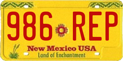 NM license plate 986REP