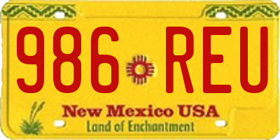 NM license plate 986REU