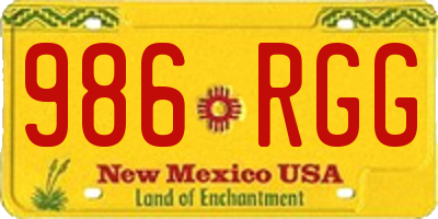 NM license plate 986RGG