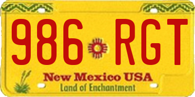 NM license plate 986RGT