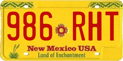 NM license plate 986RHT