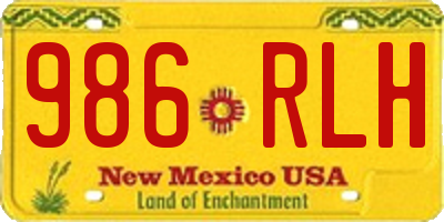 NM license plate 986RLH
