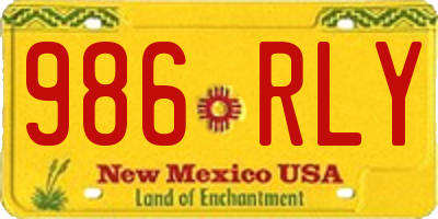 NM license plate 986RLY