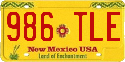 NM license plate 986TLE