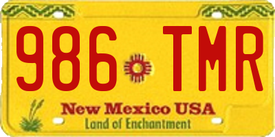NM license plate 986TMR