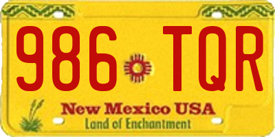 NM license plate 986TQR