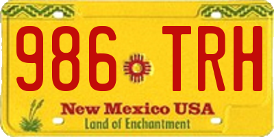 NM license plate 986TRH