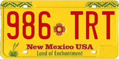 NM license plate 986TRT