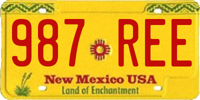 NM license plate 987REE