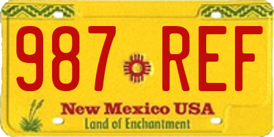 NM license plate 987REF