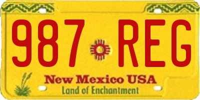 NM license plate 987REG