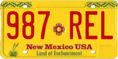 NM license plate 987REL