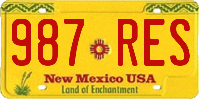 NM license plate 987RES