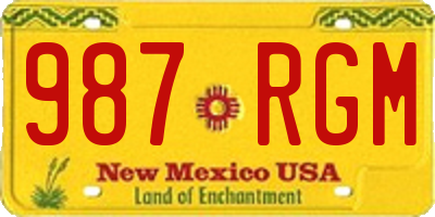 NM license plate 987RGM