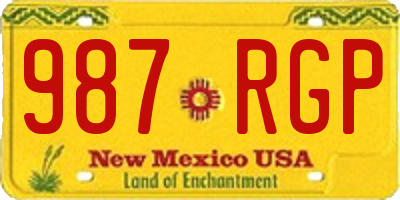 NM license plate 987RGP