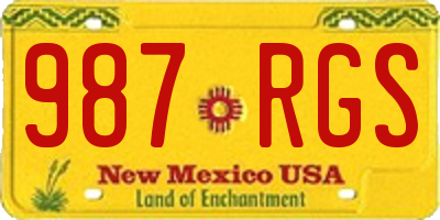 NM license plate 987RGS
