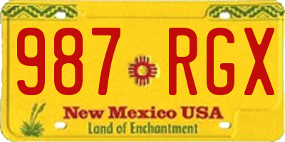 NM license plate 987RGX