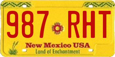 NM license plate 987RHT