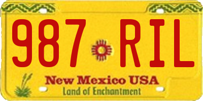 NM license plate 987RIL