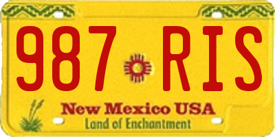NM license plate 987RIS