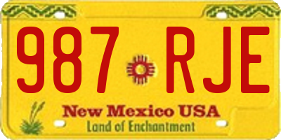 NM license plate 987RJE