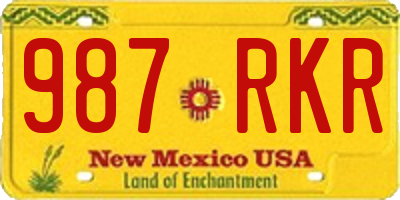NM license plate 987RKR