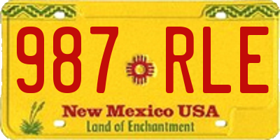 NM license plate 987RLE