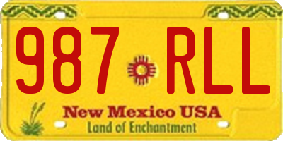NM license plate 987RLL