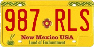 NM license plate 987RLS