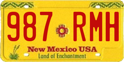 NM license plate 987RMH