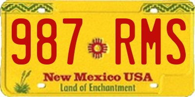 NM license plate 987RMS
