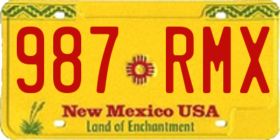 NM license plate 987RMX