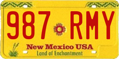 NM license plate 987RMY