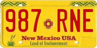 NM license plate 987RNE