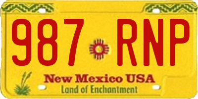 NM license plate 987RNP