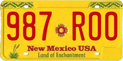 NM license plate 987ROO