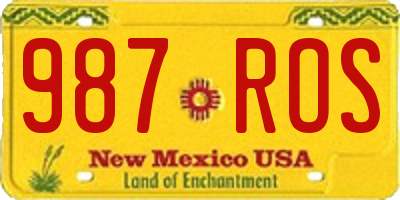 NM license plate 987ROS
