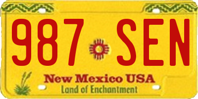 NM license plate 987SEN